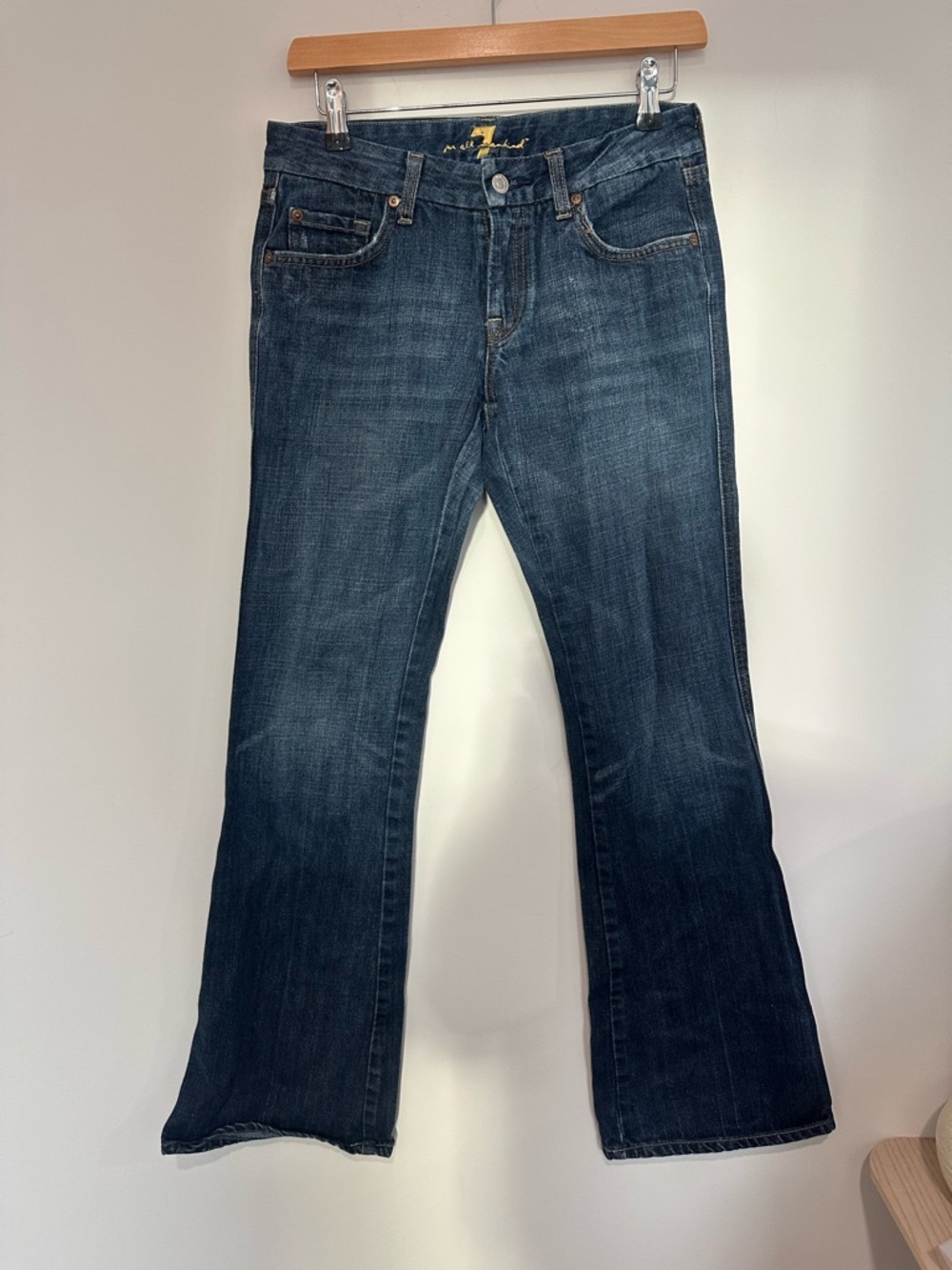 7 For All Mankind Indigo Wide Leg Jeans